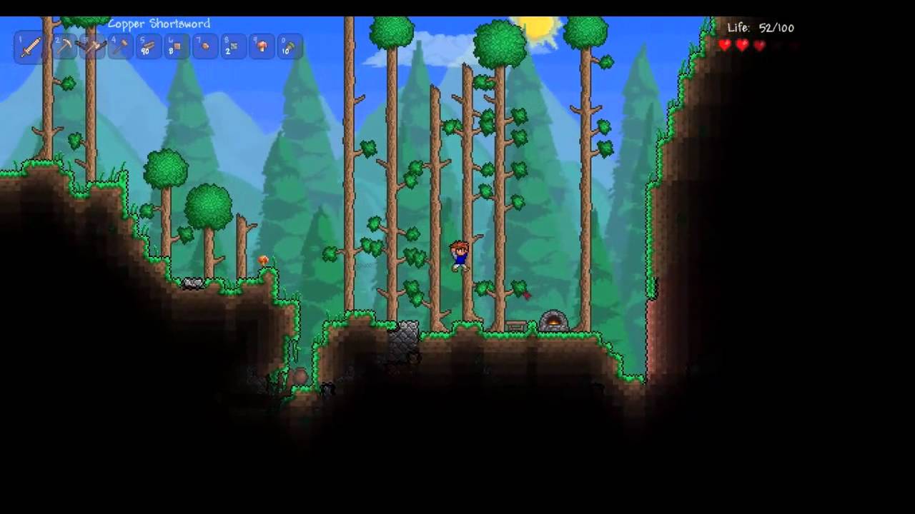 Let's Play Terraria 1 Copper i starten! YouTube