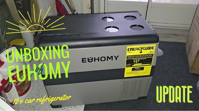12 Volt Black Gray Portable Car Refrigerator – Euhomy