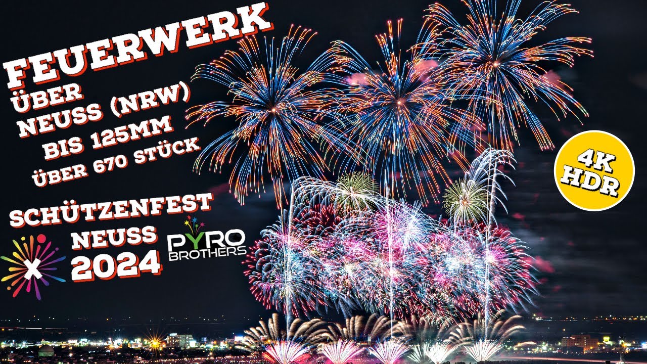 Neuss NRW Schützenfest & Kirmes 2024 Trabrennbahn Großes Feuerwerk  Xpyro Pyro Brothers 