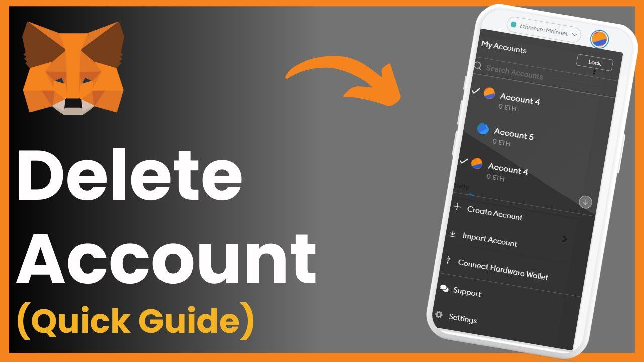 How To Delete Metamask Wallet Account Using Mobile Device 2024 !