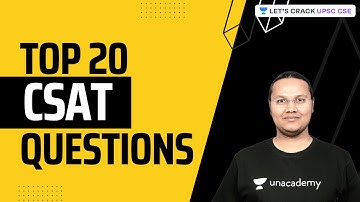 Top 20 Questions for CSAT | Sanjay Kumar Shah | UPSC 2023
