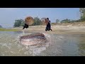 Popular💖Fishing Video From The River Bank▶️Amazing 2 Fishermen Catching Big Fish🖤 With Polo