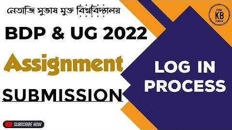 NSOU UG & BDP 2022 Assignment Submission Log-in process Step By Step #nsou