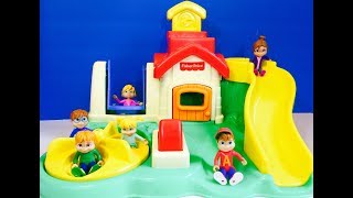 fisher price playground with the chipmunks and chipettes toys