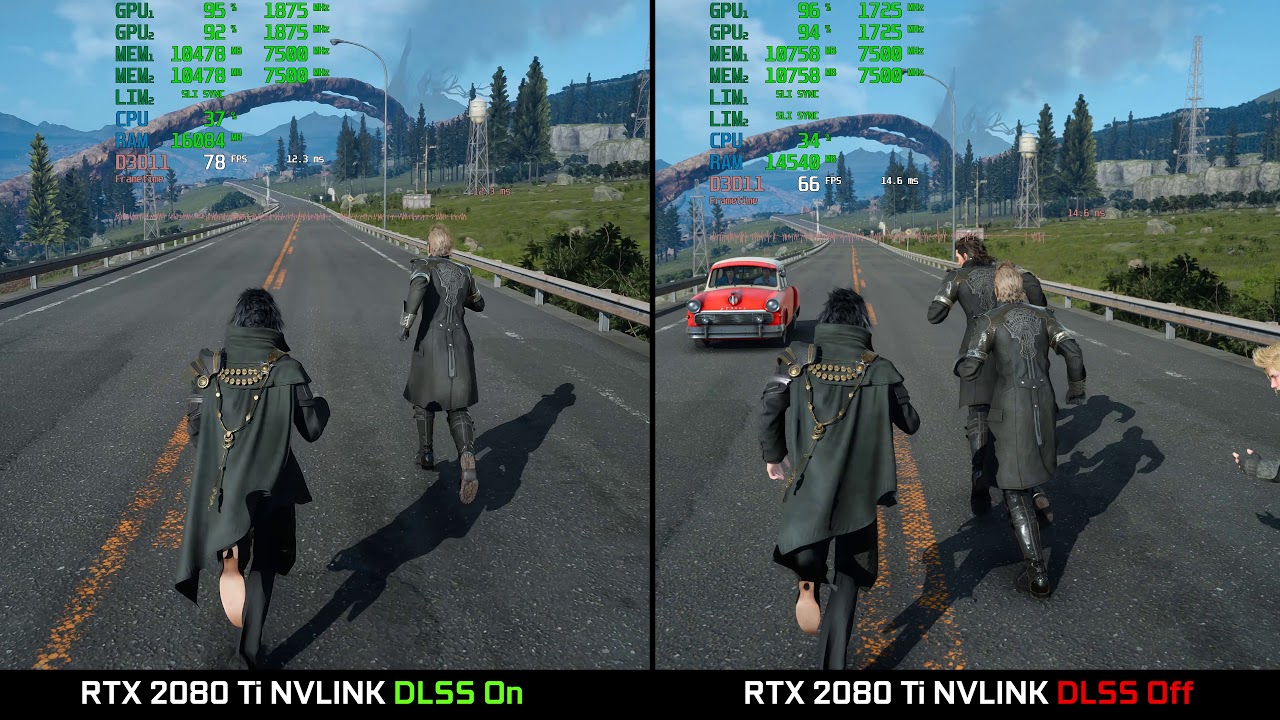 Final Fantasy XV DLSS ON vs - 2080Ti NVLINK 4K - YouTube