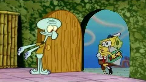 SQUIDWARD Trying To Get PIZZA From Spongebob R.u.n Gun