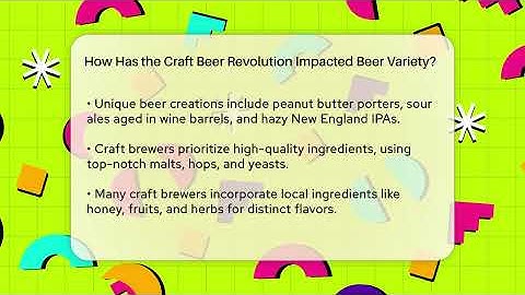How Has the Craft Beer Revolution Impacted Beer Variety? | The Pint Guy