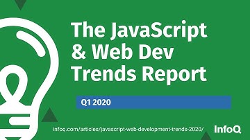 JavaScript and Web Development InfoQ Trends Report 2020