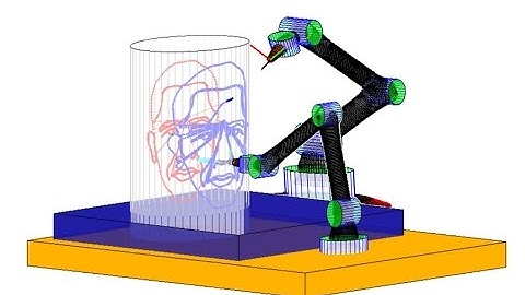 Robotic Arm Drawing on a Cylinder with Impedance Control MATLAB