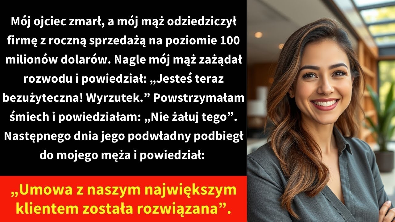 Zadzwonił telefon tuż po pogrzebie mojego teścia. „Proszę, papiery rozwodowe. Biorę cały spadek dla siebie” – powiedział mój mąż, ziewając, gdy witałam się z krewnymi. Przez trzy lata znosiłam...