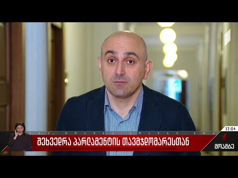 შეხვედრა პარლამენტის თავმჯდომარესთან