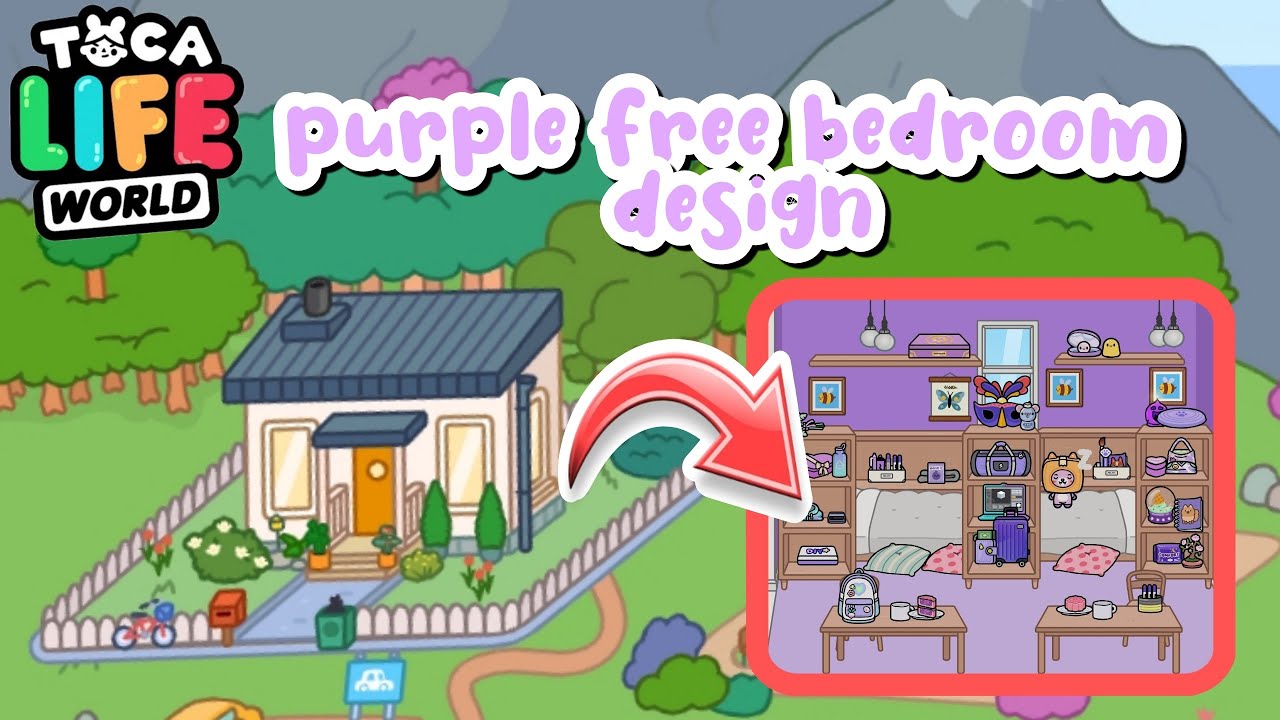 Free Teen Room 💙 Blue Purple 💜 Toca Life World Design Ideas