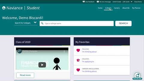Naviance Student Set Attending College