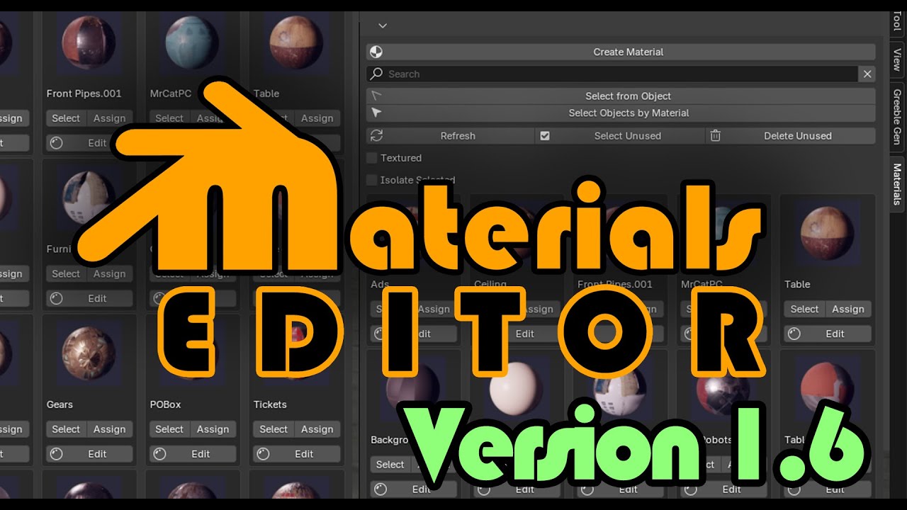 Materials Editor for Blender Update 1.6 New Features - YouTube
