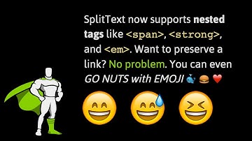 SplitText Update: Nested elements and emoji