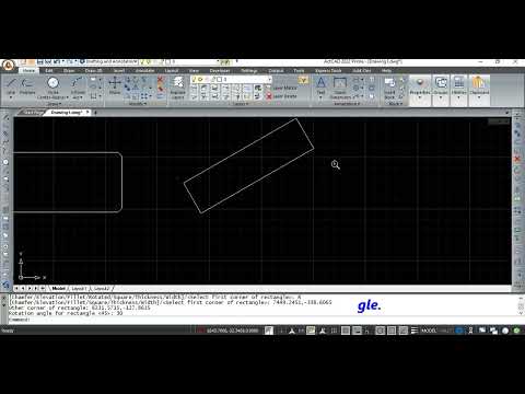 Rotation with rectangle   Actcad 2D
