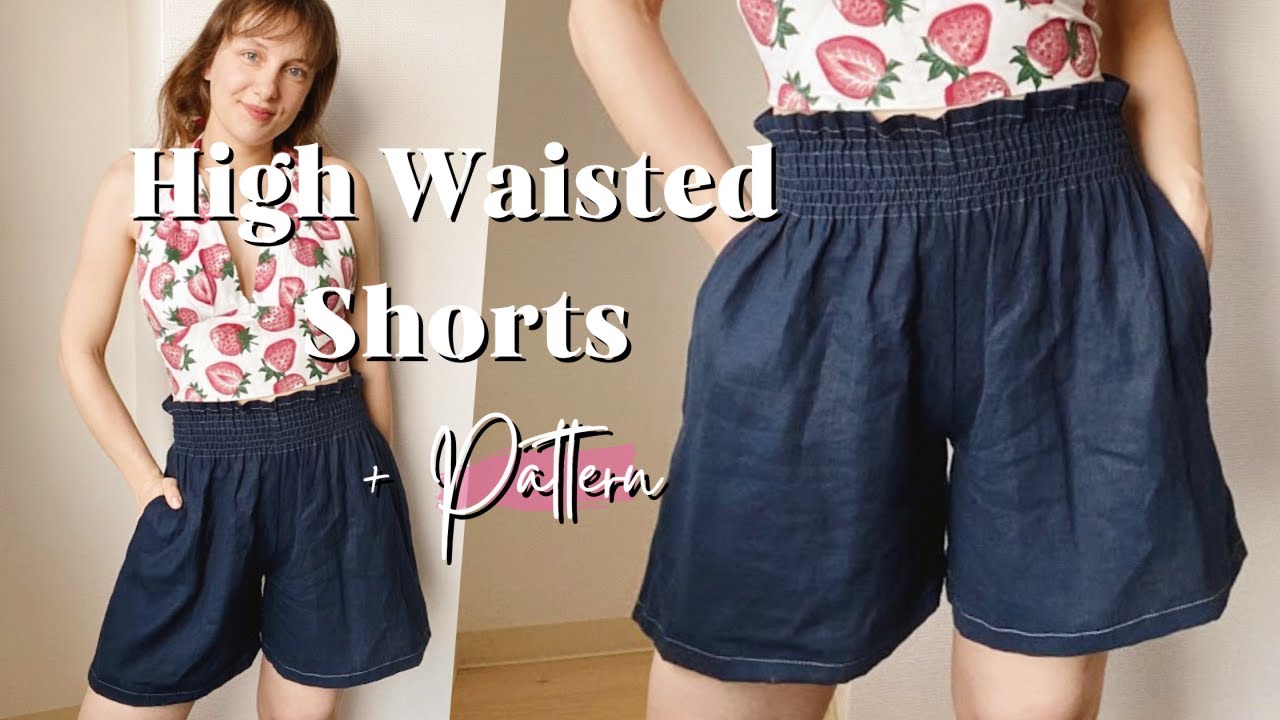 DIY High Waisted Wide leg Shorts🩳 Step by Step sewing tutorial