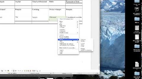 Créer et modifier un Tableau sur LibreOffice