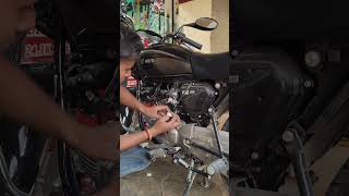 12v💡Dc LEd 💥 colourful and white light install in splendor plus bike engine #bike #light #splendor
