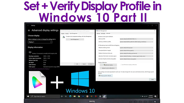 Complete Guide HOW TO add, set and verify display icm (icc) profile in Windows 10!