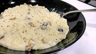 RISOTTO A LA CARBONARA. Receta de ARROZ de la COCINA ITALIANA 🇮🇹 fácil y DELICIOSA 😍