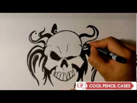 Skull tribal tattoo stock vector. Illustration of rock - 12697949