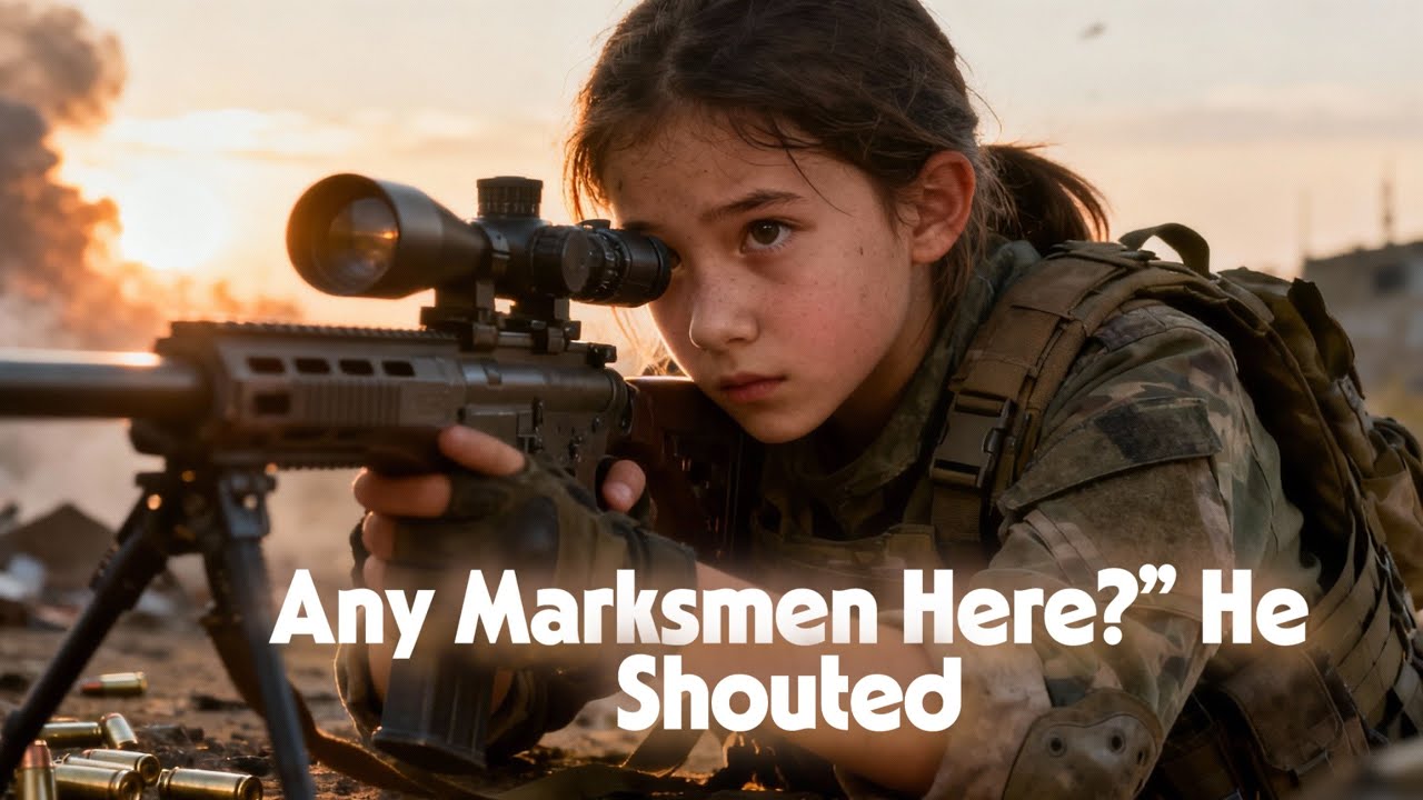 Any Marksmen Here?” He Shouted—Then the Silent Girl Lifted a Sniper Rifle and Changed Everything