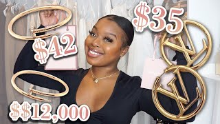 $35 LV?! BADDIE ON A BUDGET! MY LUXURY JEWELRY FAVORITES! FT. HERFAUXLUXE  BOUTIQUE 