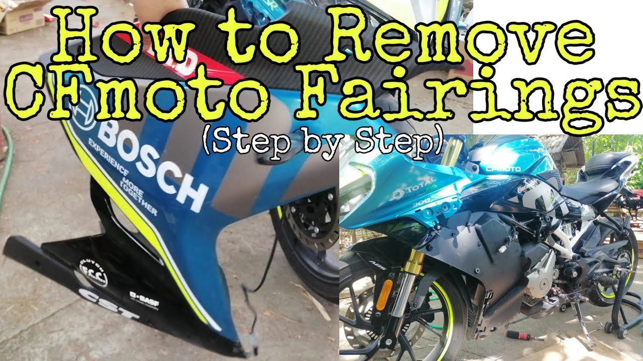 How to remove CFMOTO 300SR Fairings Step by step YouTube