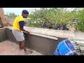 Excellent techniques of Wall Plastering-House roof hand wall plaster work-Using by sand and cement