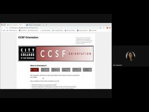 CCSF Online Orientation Tutorial