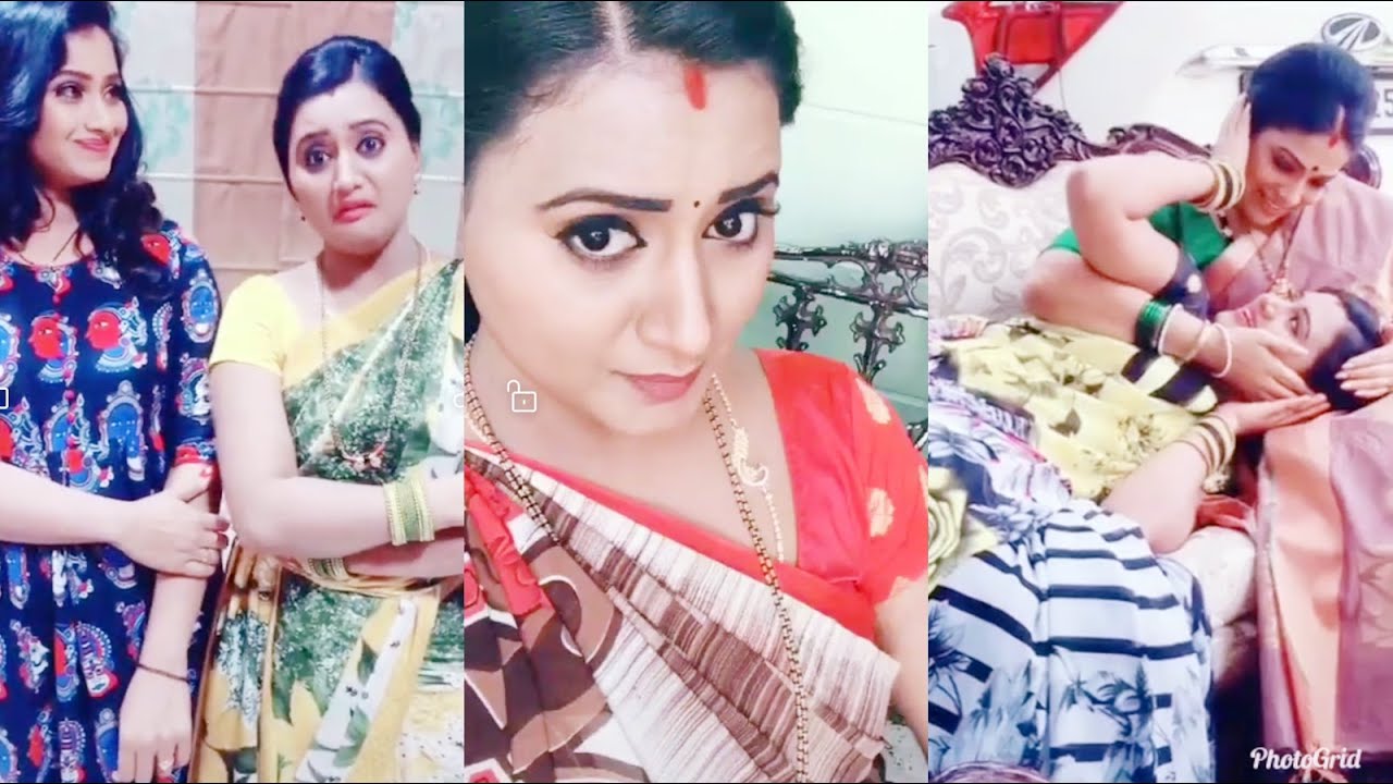 Kunkuma puvvu telugu serial actresses princy and haritha latest dubsmash tiktok videos