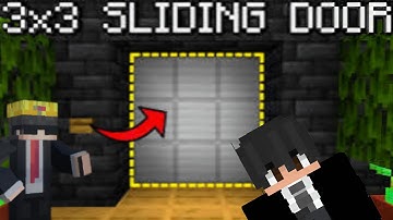 How to build working 3X3 sliding 😎Door in Minecraft || piston door || 💯 Working || Warned_Wolf24
