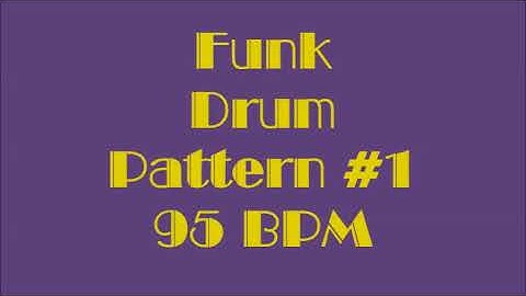Drum Loops for Practice Funk Drum Pattern #1 95bpm