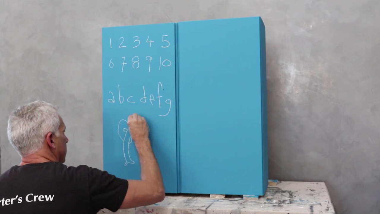 Porter's Paint's :: CHALKBOARD PAINT - HOW TO CREATE A CHILDREN'S CHALKBOARD CUPBOARD