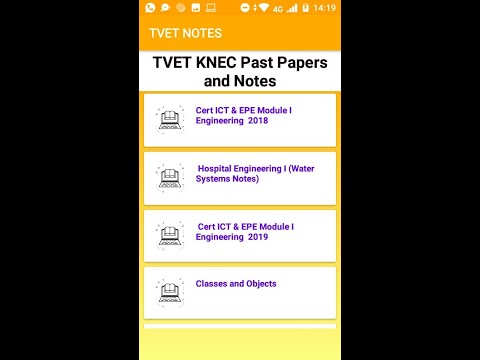 TVET KNEC Past Papers and Notes. Get the Android App?(Kenya)