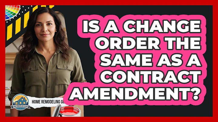 Is A Change Order The Same As A Contract Amendment?