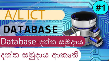 A/L ICT | Database Management Systems | Lesson 1 - දත්ත සමුදාය පද්ධති