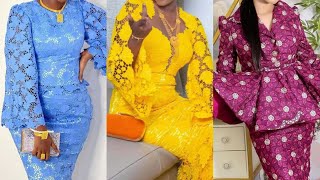 Latest Senegalese/Gambian Lace Fashion || Modele Lace Bazin Riche Styles For Cute Ladies (2021) screenshot 5