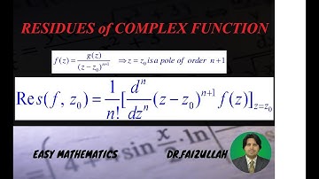 Residues of Complex Functions: Statement and Examples | LECTURE 13: Part 1/3