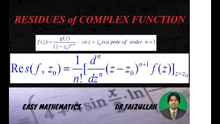 Residues of Complex Functions: Statement and Examples | LECTURE 13: Part 1/3