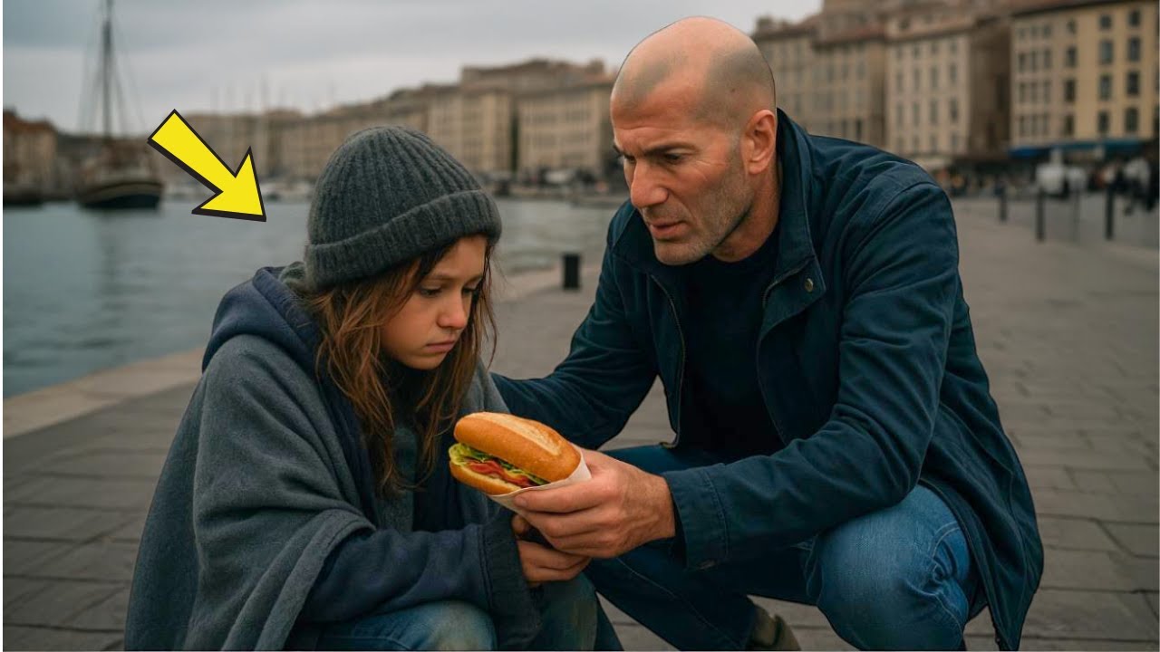 Une fillette SDF demande à Zidane: 