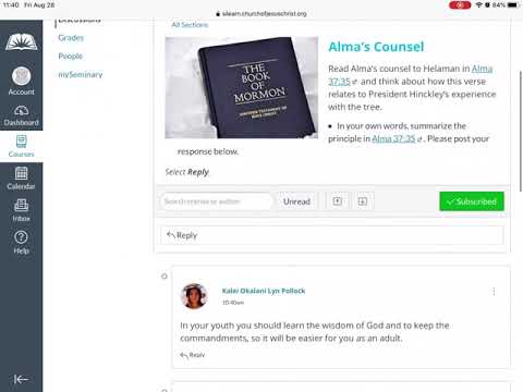Canvas for Seminary Students- Getting started