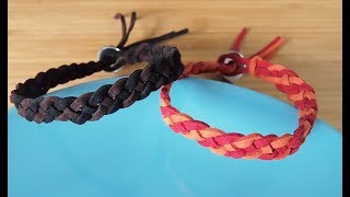 ダイソーのスウェード調紐で４つ編みバングルの作り方