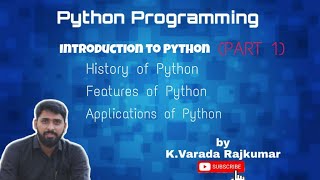 Introduction To Python Part -1