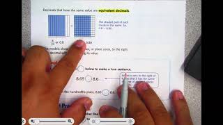5th Grade Lesson 1.7 Comparing Decimals
