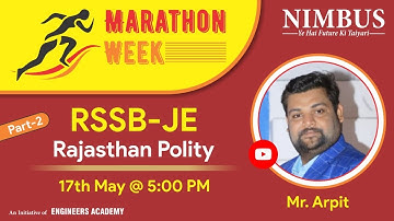Rajasthan Polity | RSSB - JE | Complete Syllabus & Quick Revision | RSSB JE 2022 | Online Coaching