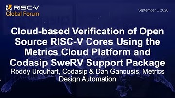 Joint presentation by Codasip & Metrics Design Automation at the RISC-V Global Forum 2020