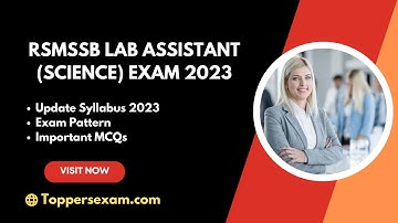 RSMSSB LAB ASSISTANT SCIENCE Online Test Series 2023, Update Syllabus, Solved Paper, Study Material