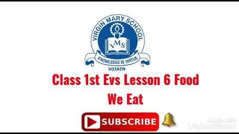 Class 1st Evs Lesson 6 Food We Eat